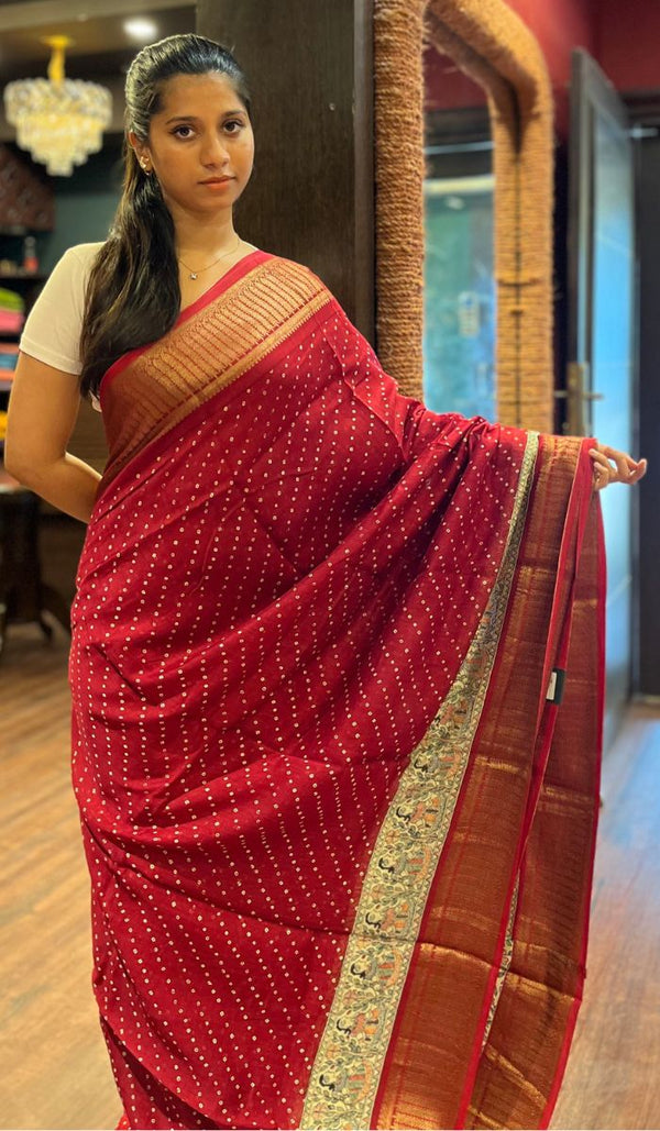 CHANDERI SILK SAREE 20022423