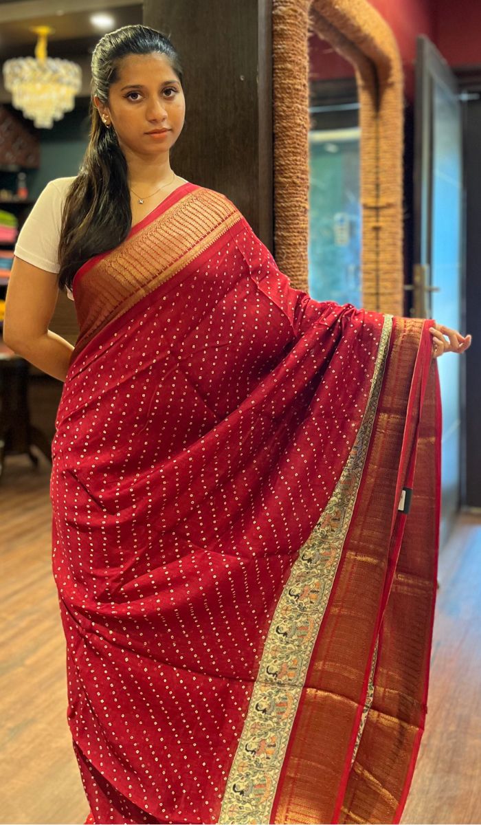 CHANDERI SILK SAREE 20022423