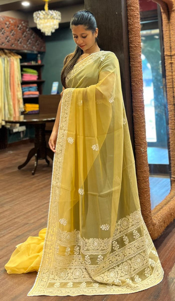 SEMI ORGANZA SAREE 06102563