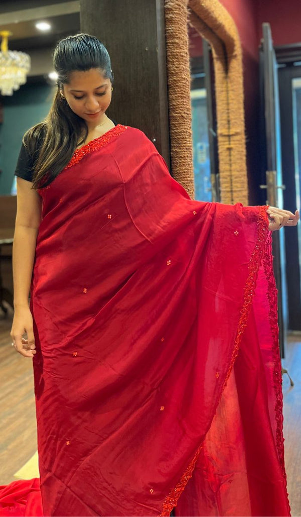 SATIN CREPE SAREE 26092523