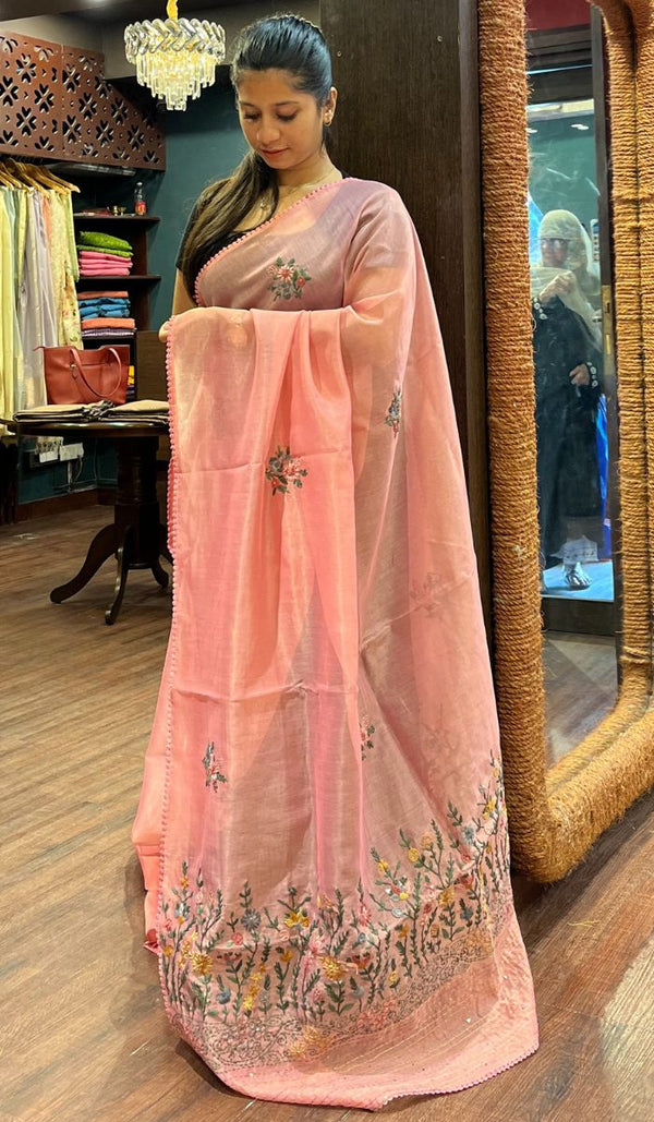 SEMI LINEN SAREE 06102565