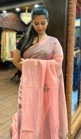SEMI LINEN SAREE 06102565