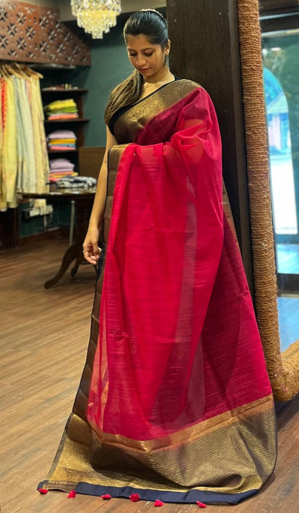 SEMI LINEN SAREE 1010244