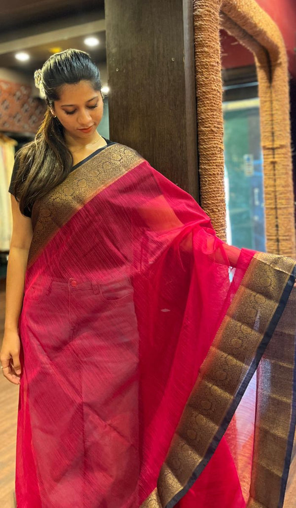 SEMI LINEN SAREE 1010244