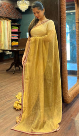 TISSUE ORGANZA SAREE 24012563