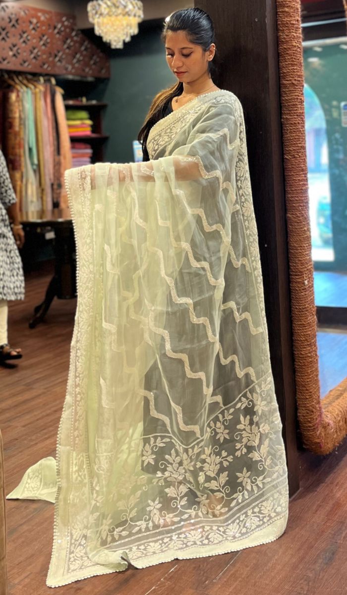 ORGANZA SAREE 21112334