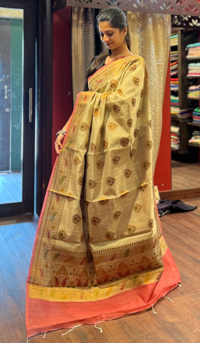 SEMI TUSSAR SAREE 010925108