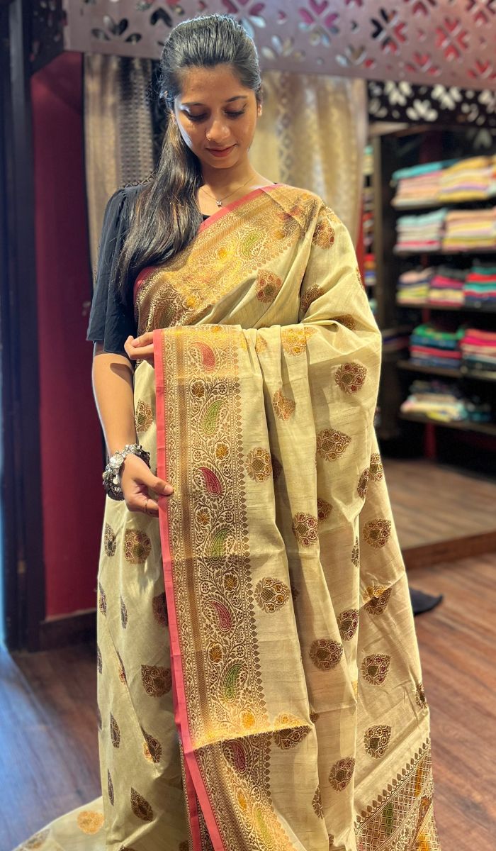 SEMI TUSSAR SAREE 010925108