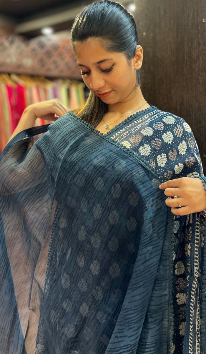 KORA CHANDERI SAREE 09042571
