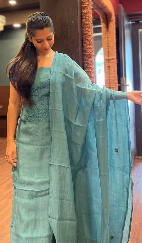 CHIKANKARI UNSTITCHED SALWAR 2111255