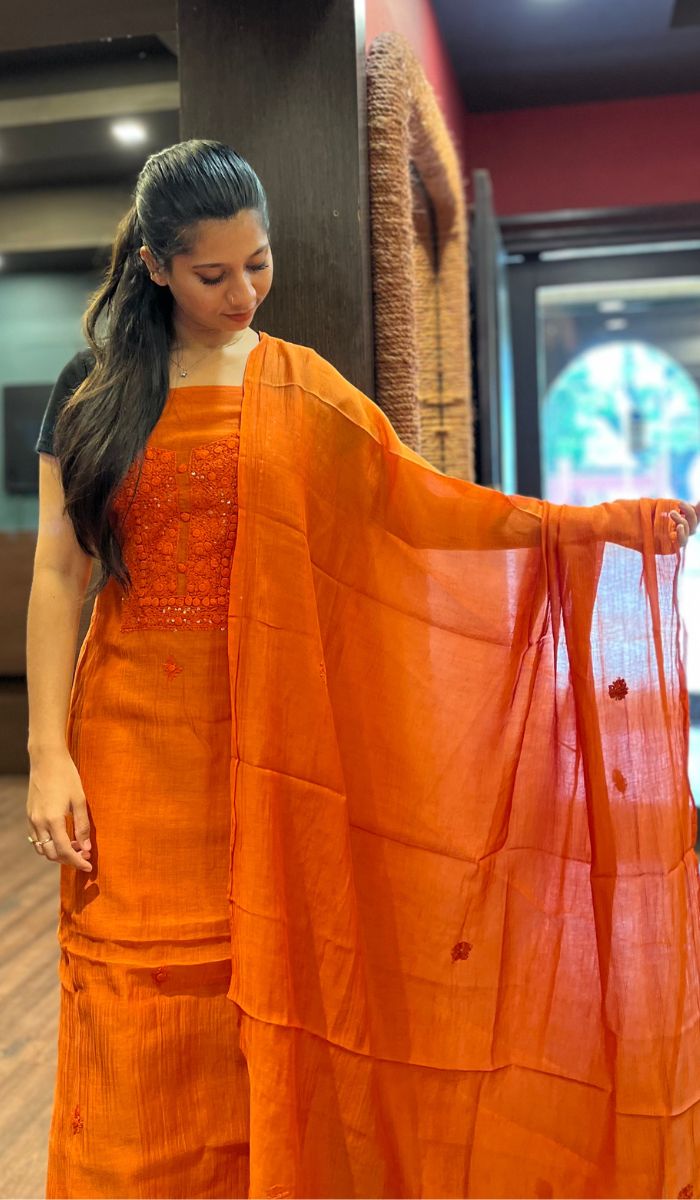 CHIKANKARI UNSTITCHED SALWAR 2111253