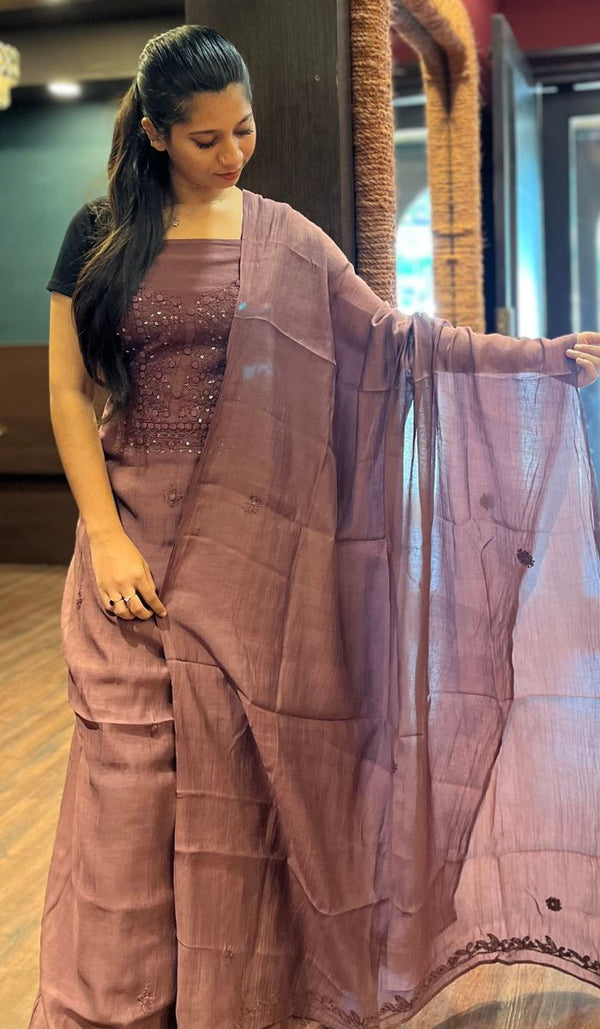 CHIKANKARI UNSTITCHED SALWAR 2111251