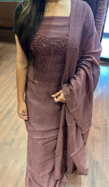 CHIKANKARI UNSTITCHED SALWAR 2111251