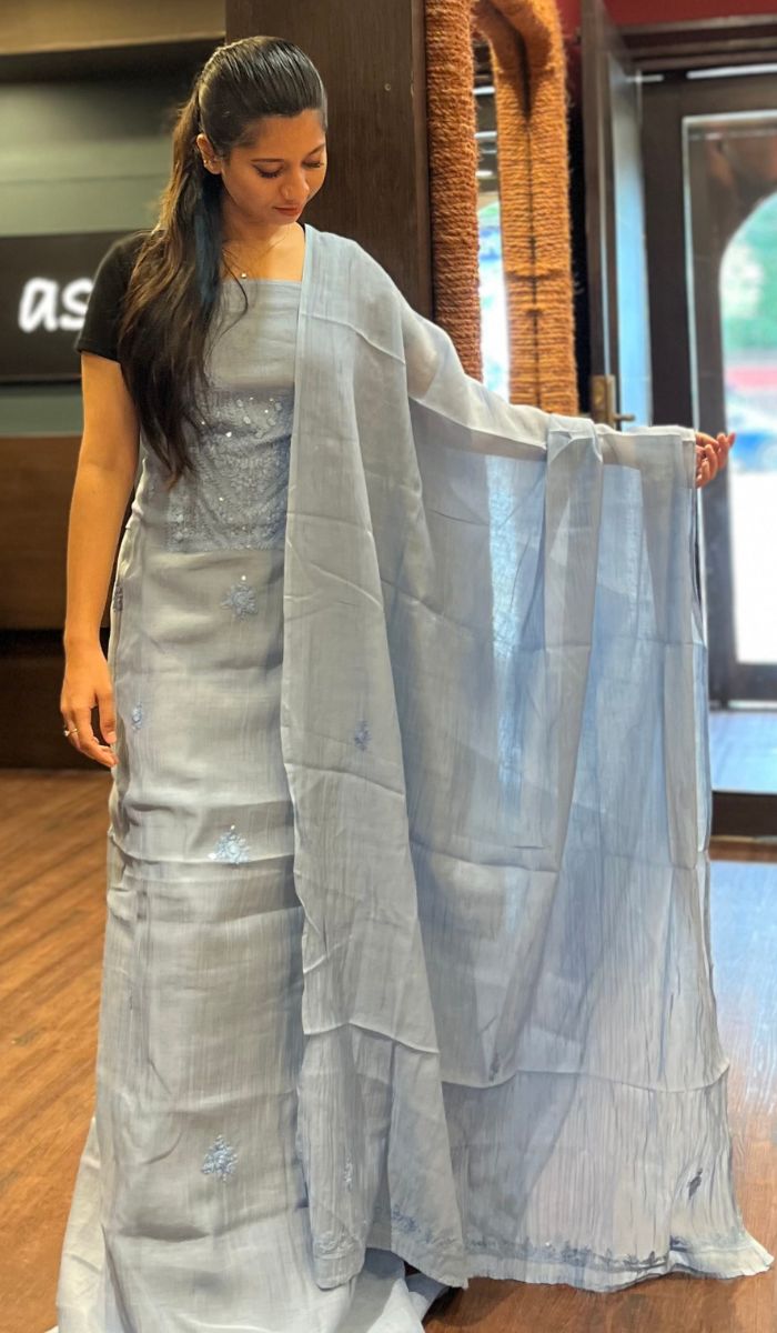 CHIKANKARI UNSTITCHED SALWAR 2111258