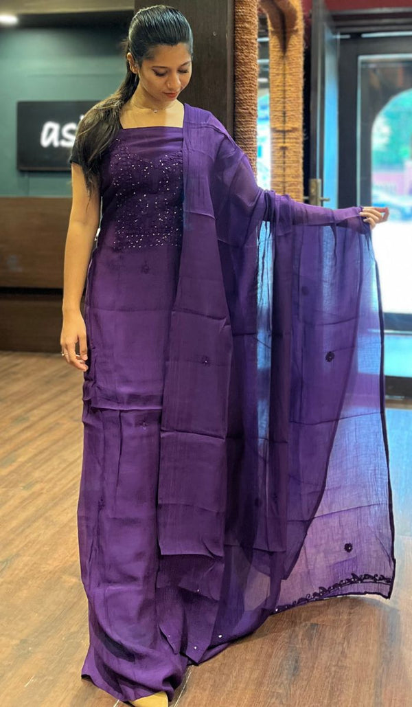 CHIKANKARI UNSTITCHED SALWAR 2111254