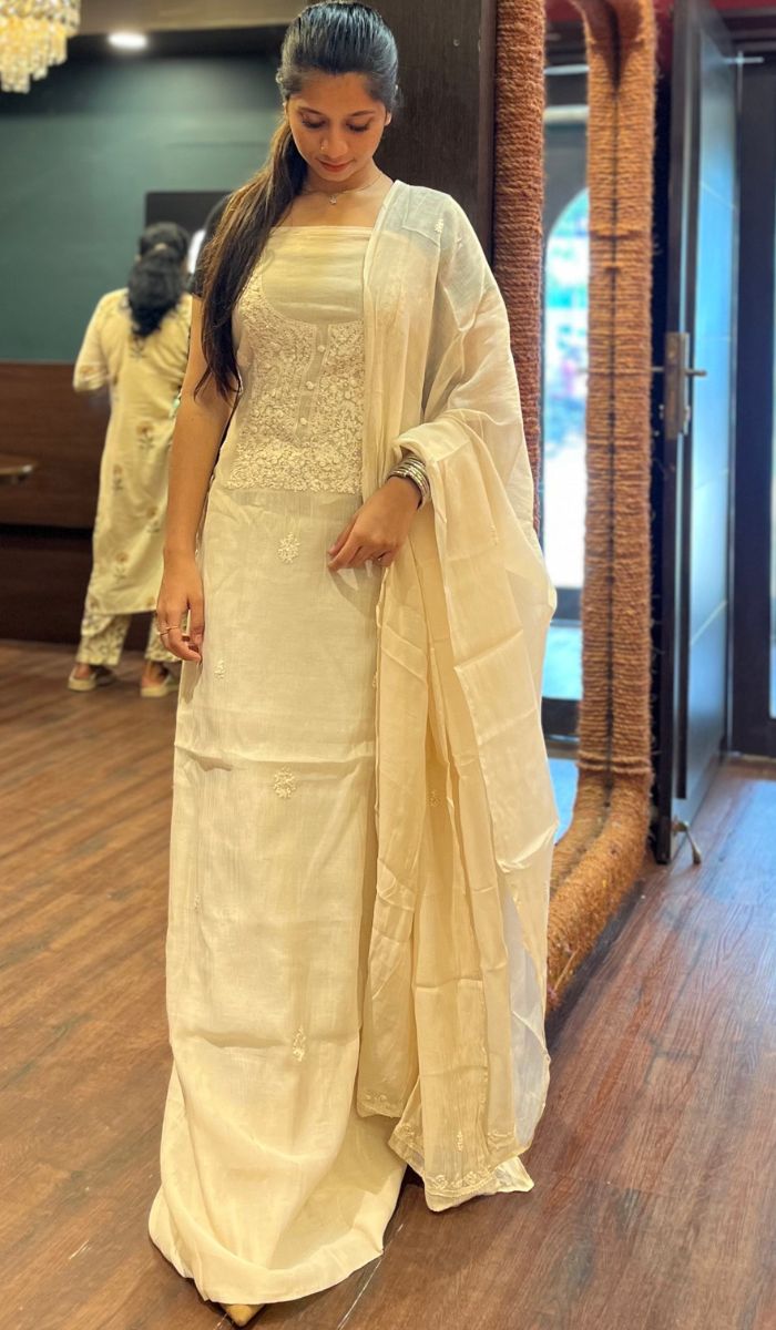 CHIKANKARI UNSTITCHED SALWAR 2111259