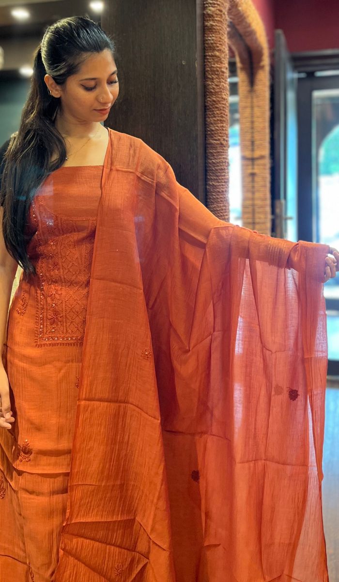 CHIKANKARI UNSTITCHED SALWAR 2111256