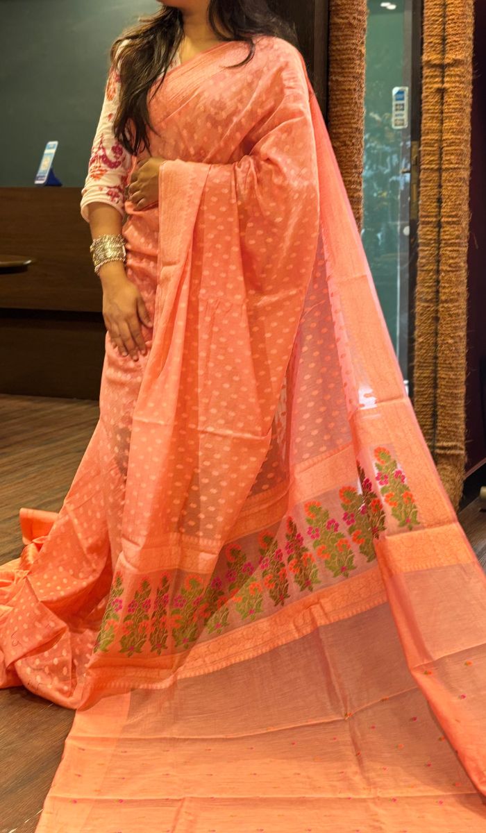MALAI CHANDERI SAREE 2511255