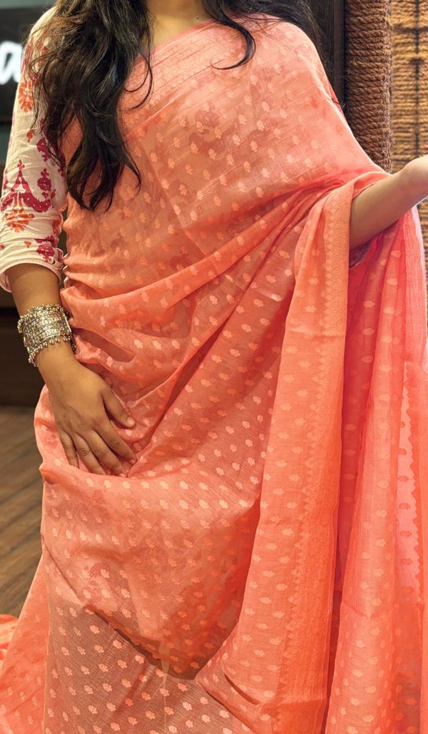 MALAI CHANDERI SAREE 2511255