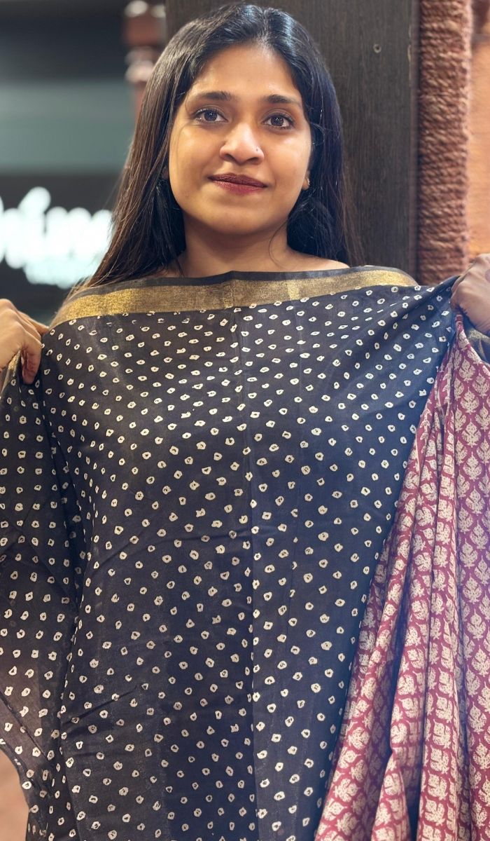 PRINTED TUSSAR SAREE 06122537