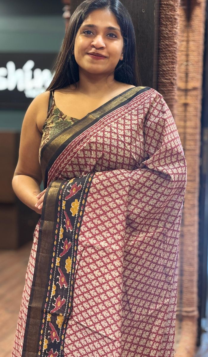 PRINTED TUSSAR SAREE 06122537