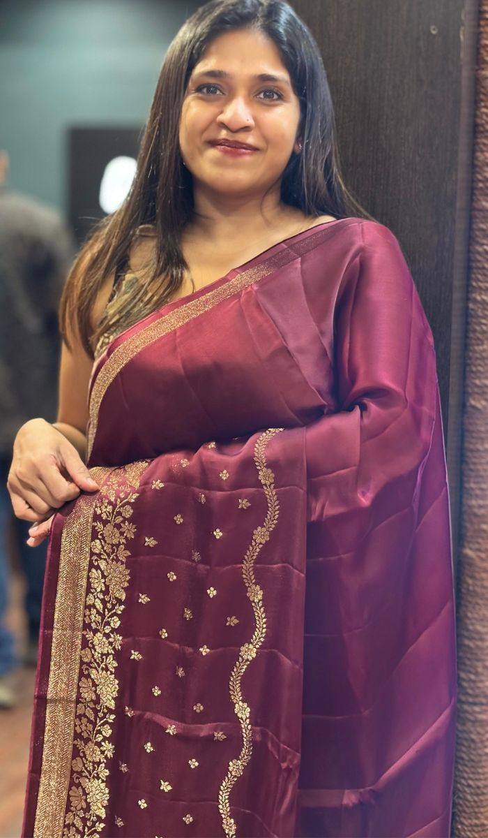 SATIN VISCOSE SILK SAREE 06122516