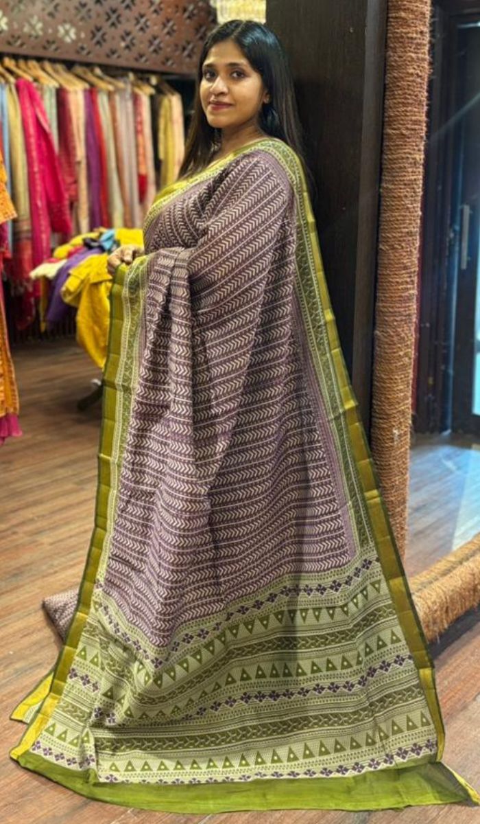 PRINTED TUSSAR SAREE 06122527