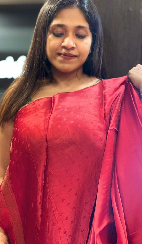 SATIN VISCOSE SILK SAREE 06122520