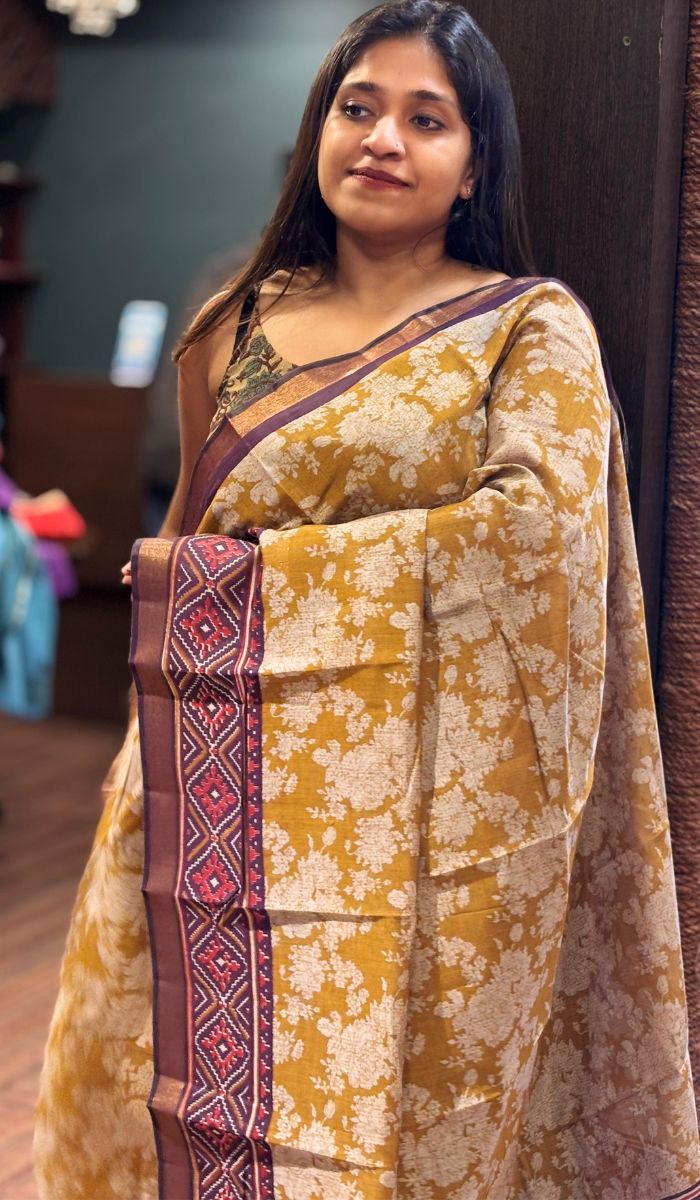 PRINTED TUSSAR SAREE 06122533