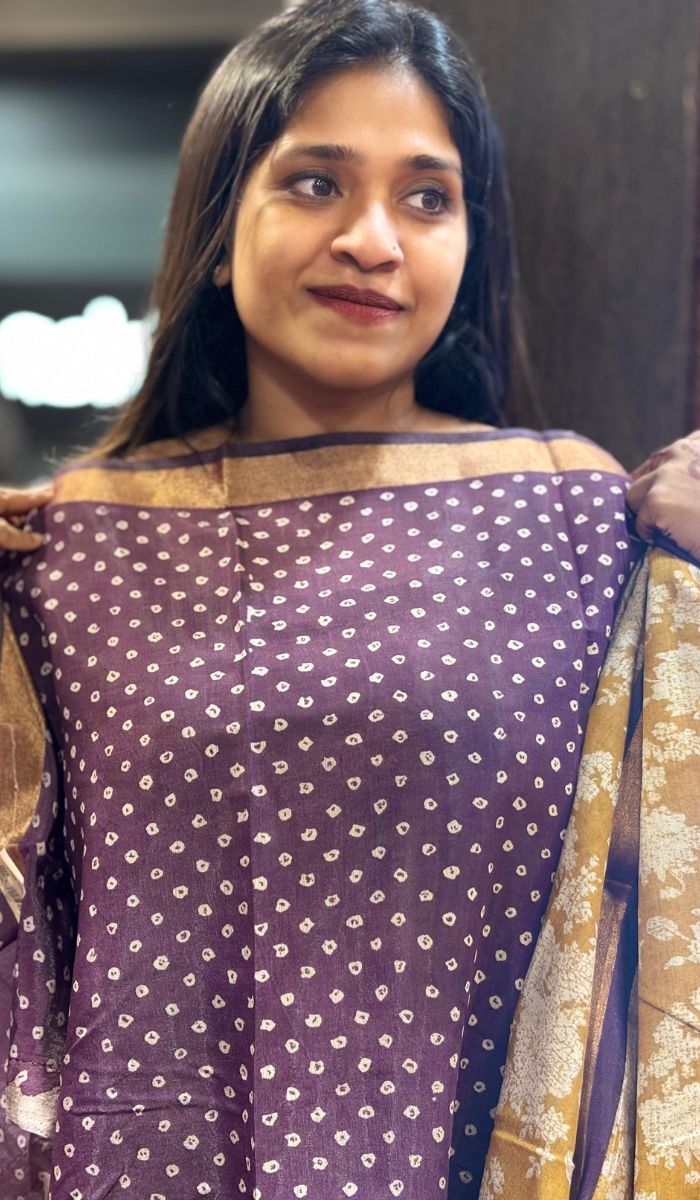 PRINTED TUSSAR SAREE 06122533