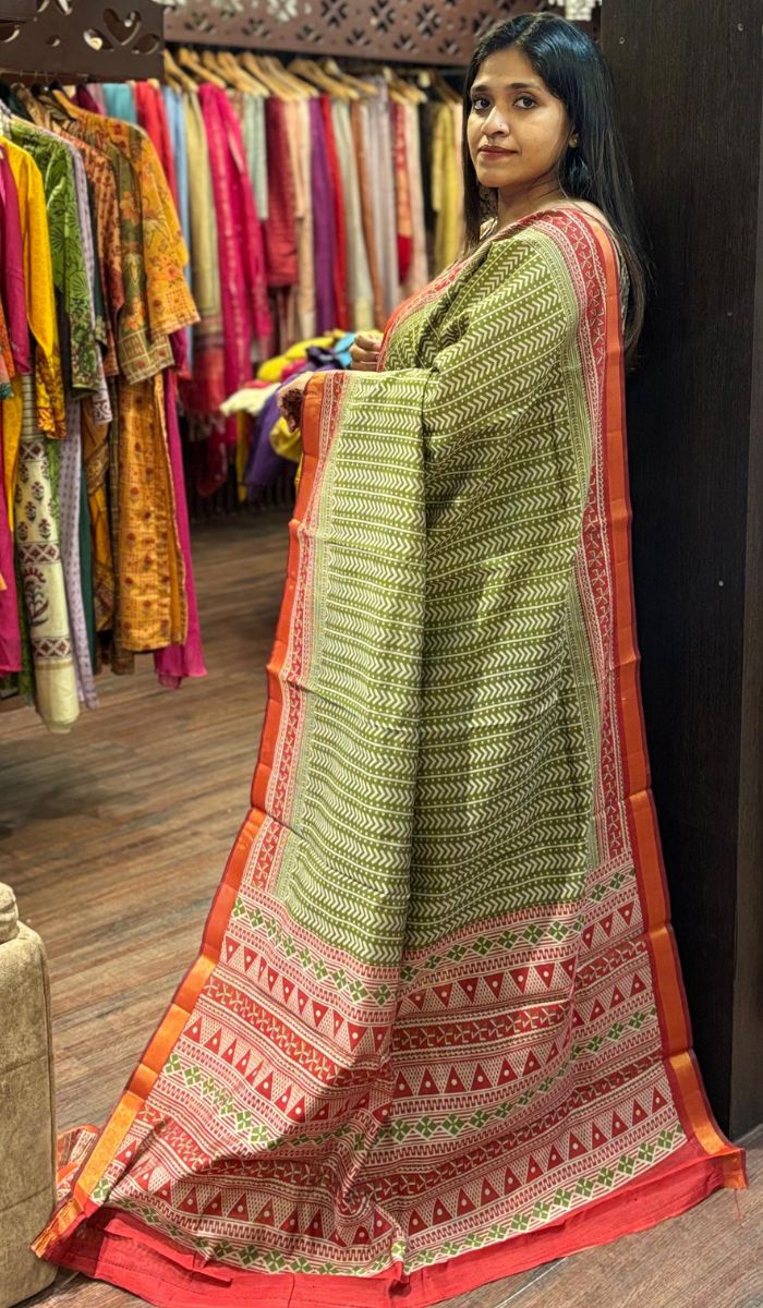 PRINTED TUSSAR SAREE 06122530