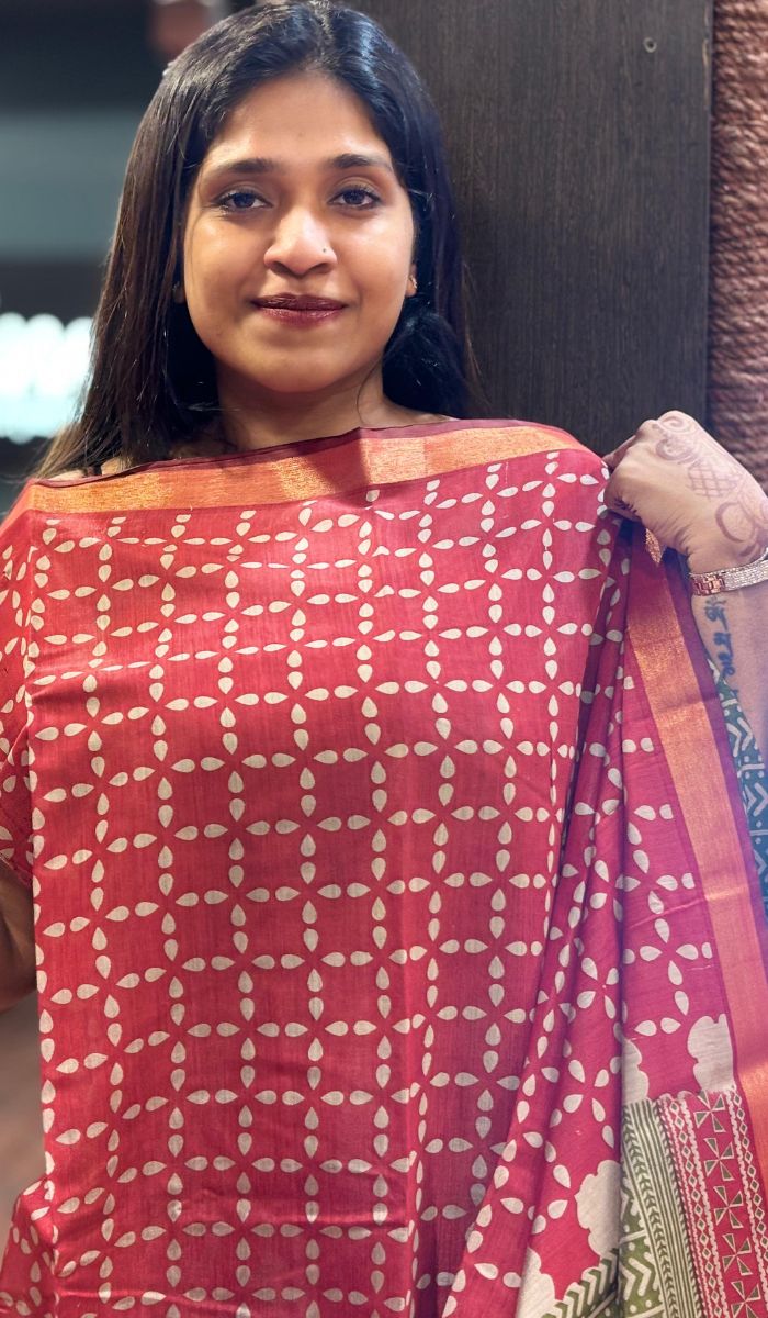 PRINTED TUSSAR SAREE 06122530