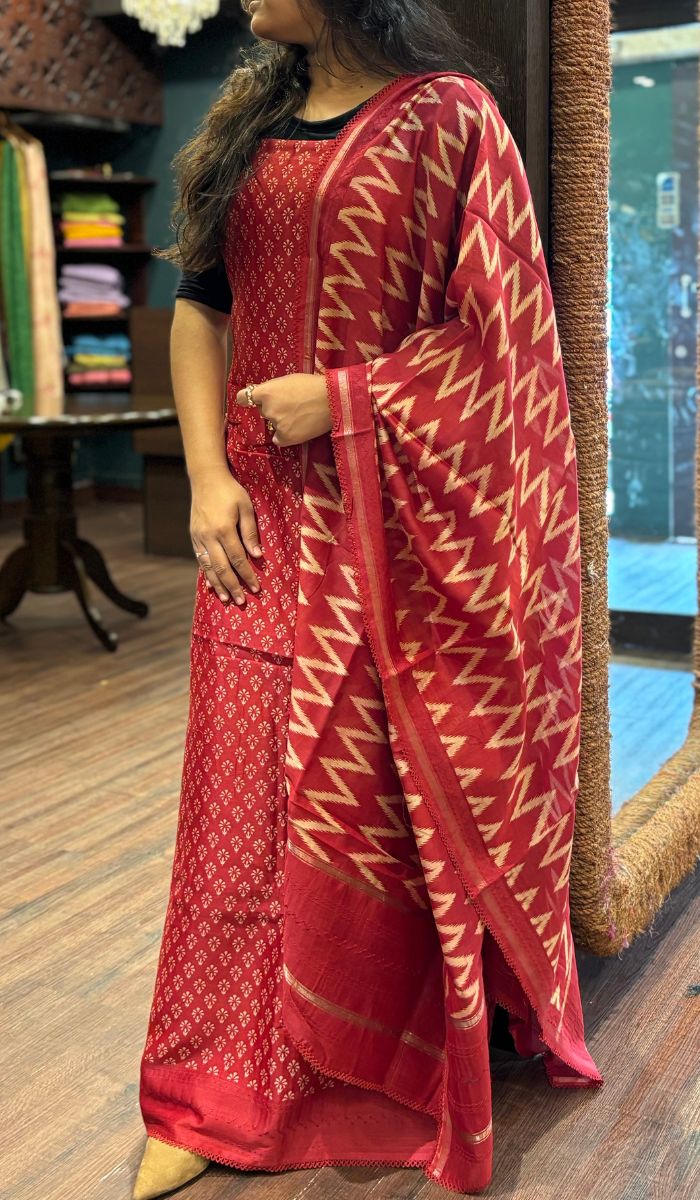 CHANDERI UNSTITCHED SALWAR 04122524