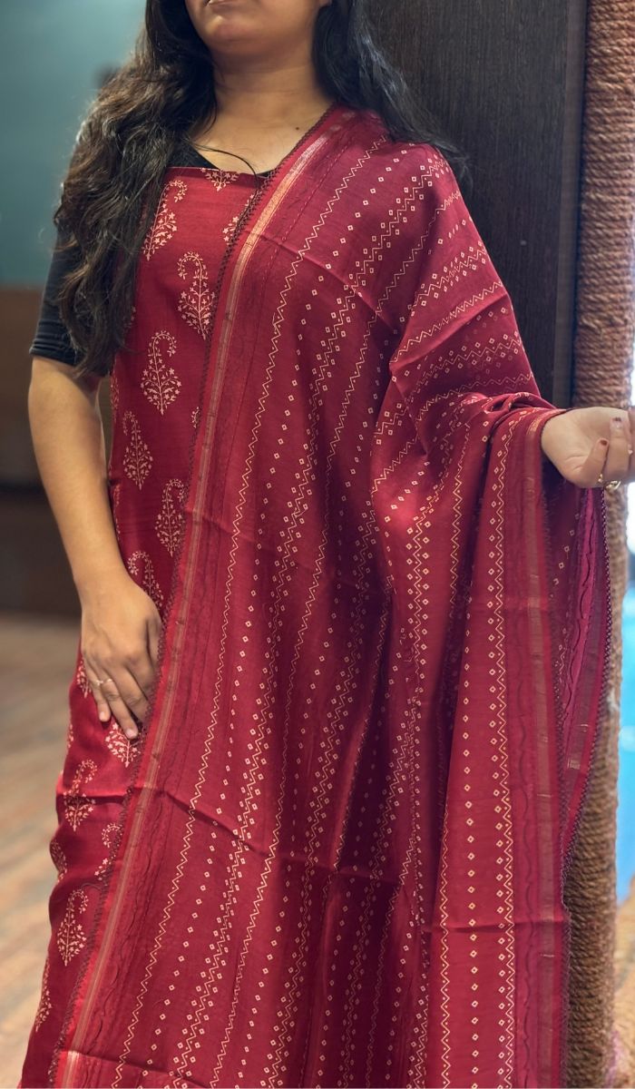 CHANDERI UNSTITCHED SALWAR 04122523