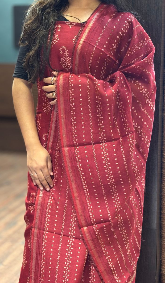 CHANDERI UNSTITCHED SALWAR 04122523