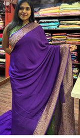 CREPE SILK SAREE 08122525