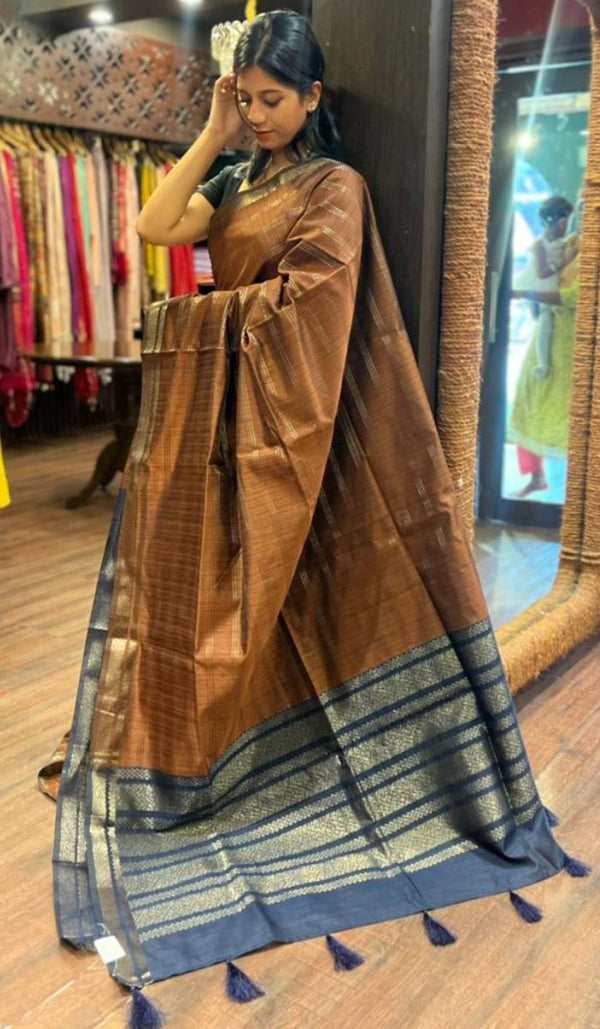 SEMI LINEN SAREE 11122560