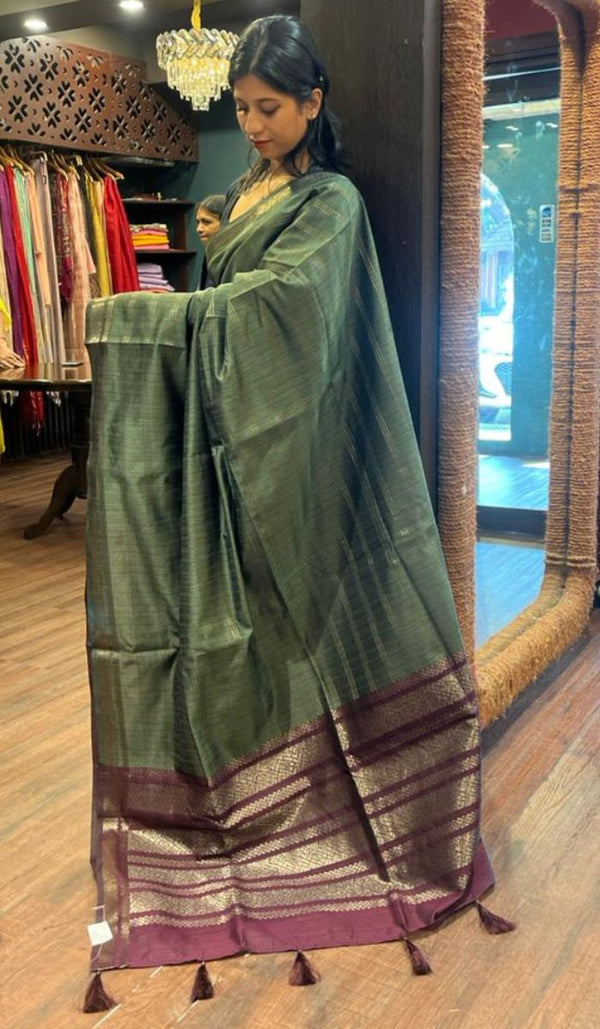 SEMI LINEN SAREE 11122561
