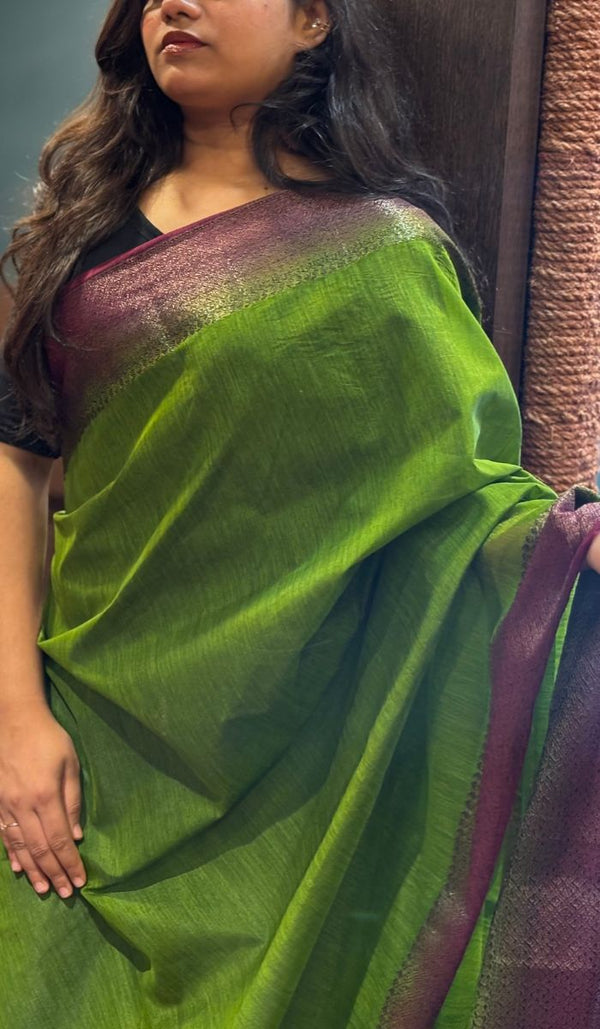 SEMI LINEN SAREE 160724171