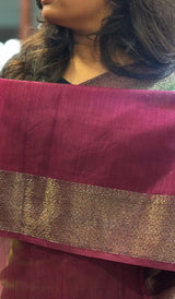 SEMI LINEN SAREE 160724171