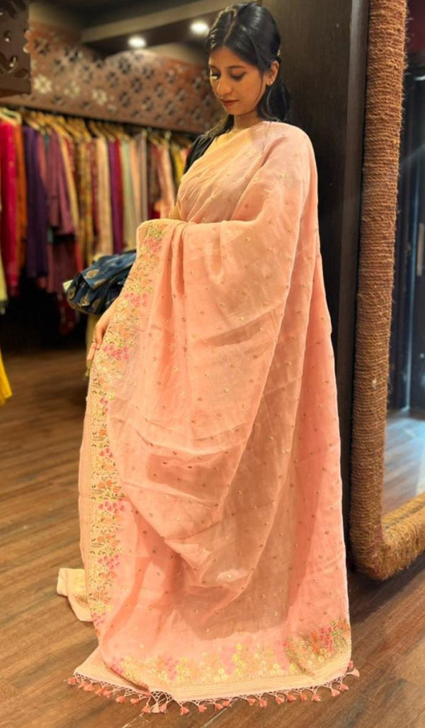 KORA CHANDERI SAREE 09122521