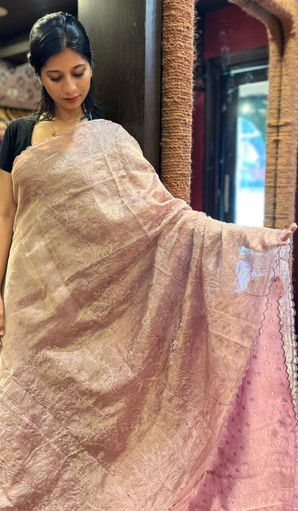 TISSUE ORGANZA SAREE 11122523