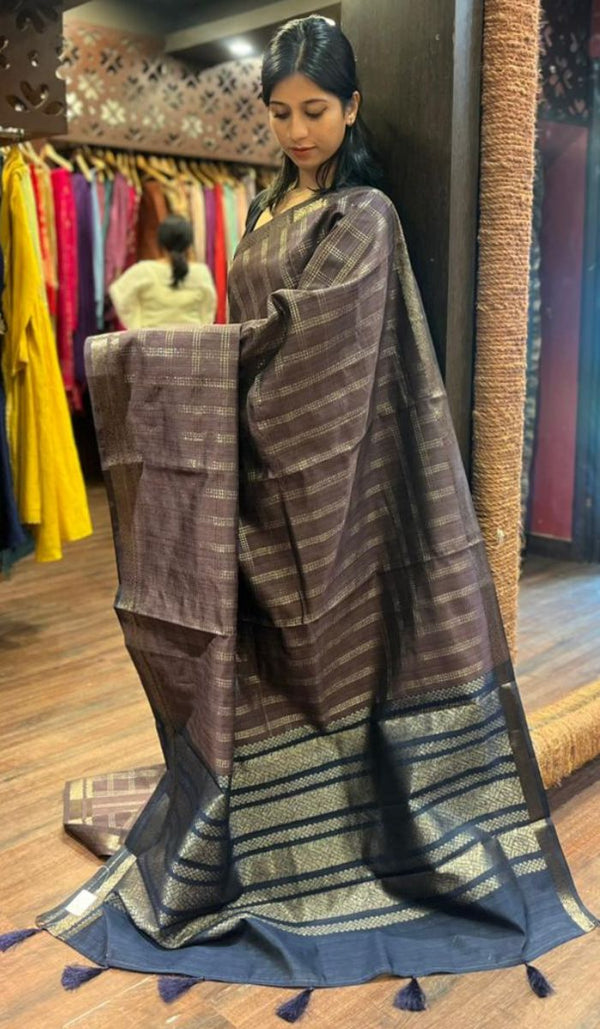 SEMI LINEN SAREE 11122552