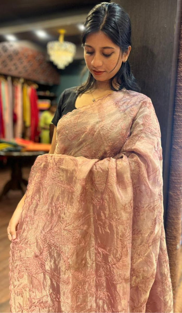 TISSUE ORGANZA SAREE 11122524