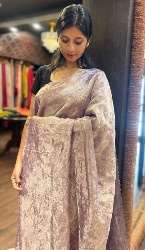 TISSUE ORGANZA SAREE 11122528