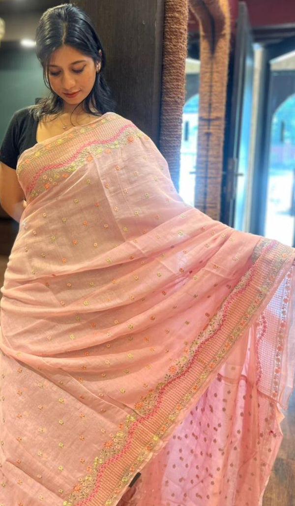 KORA CHANDERI SAREE 09122523