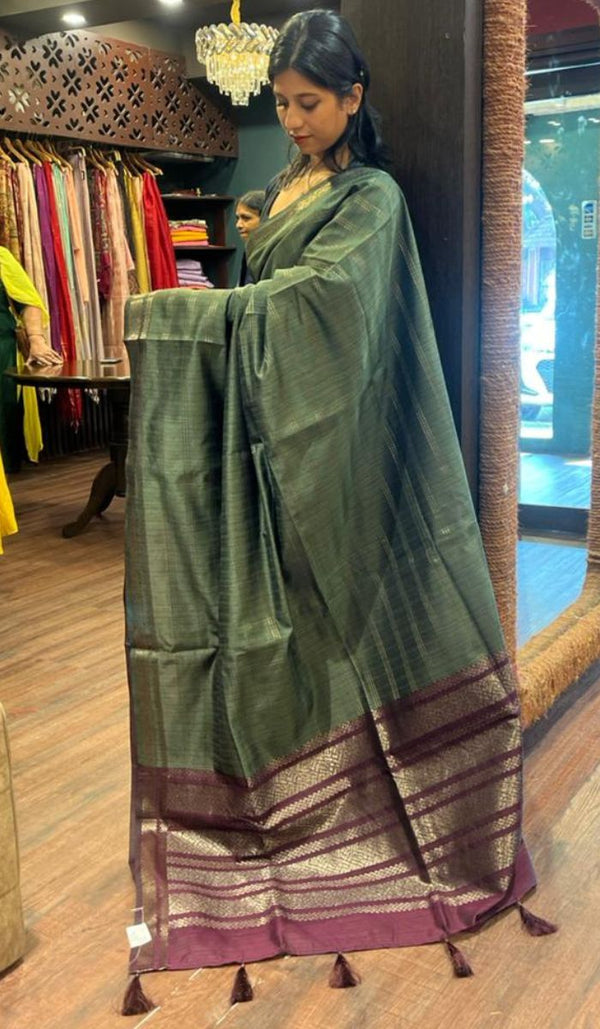 SEMI LINEN SAREE 11122561