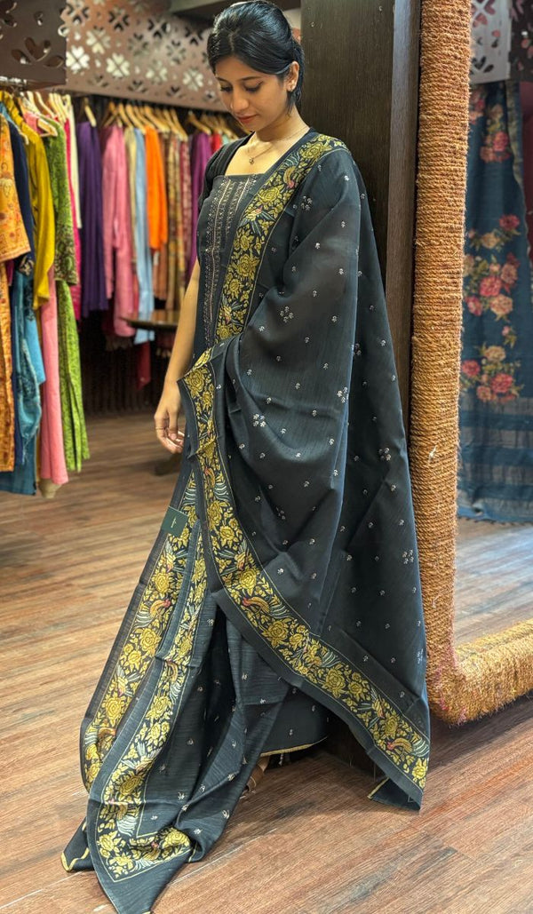 UNSTITCHED MUNGA TUSSAR SALWAR 06122556