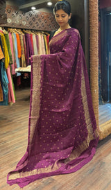 SATIN VISCOSE SAREE 11122513