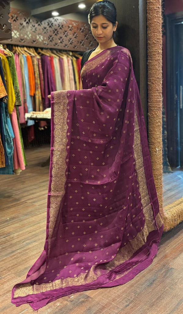 SATIN VISCOSE SAREE 11122514